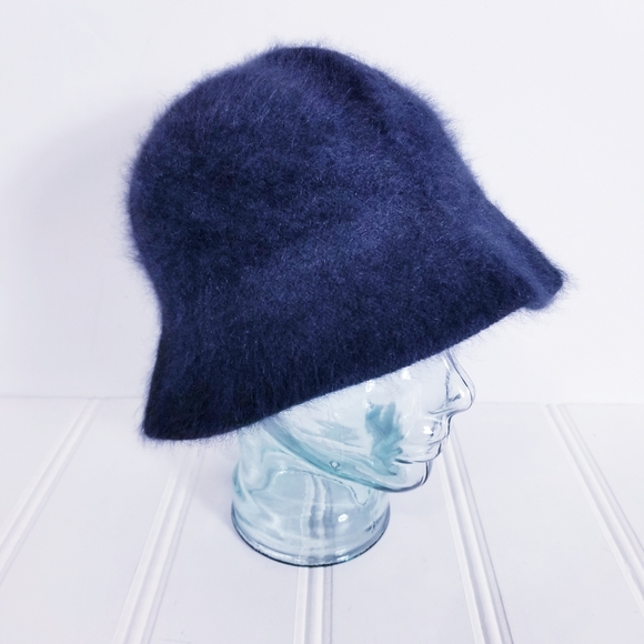 No Brand Accessories - Bucket Hat Black Angora Rabbit Fur Winter Streetwear